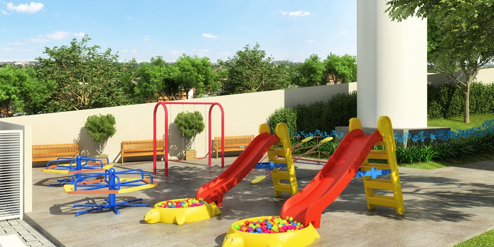Perspectiva artística do playground