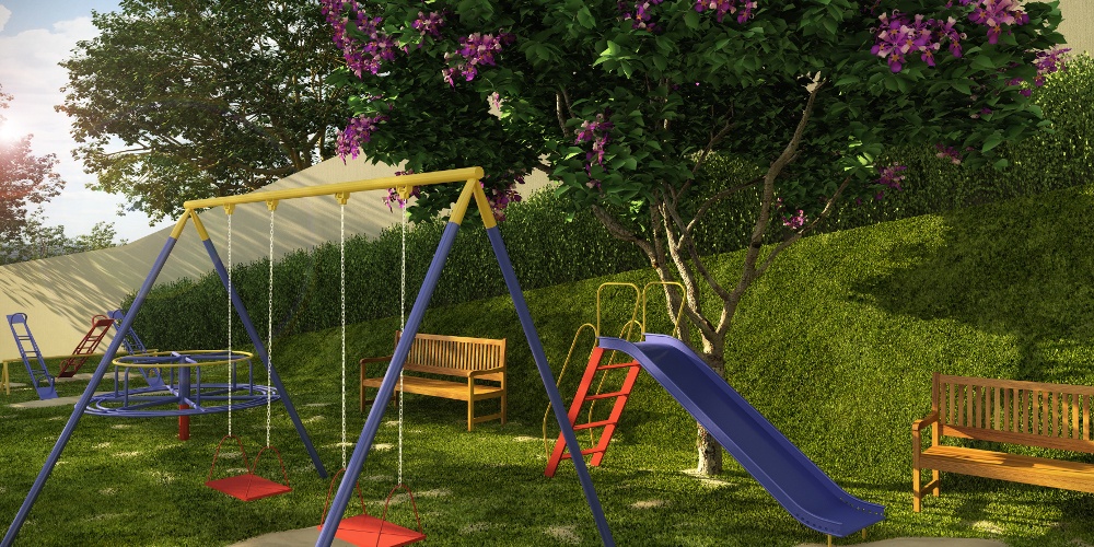 Perspectiva artística do playground