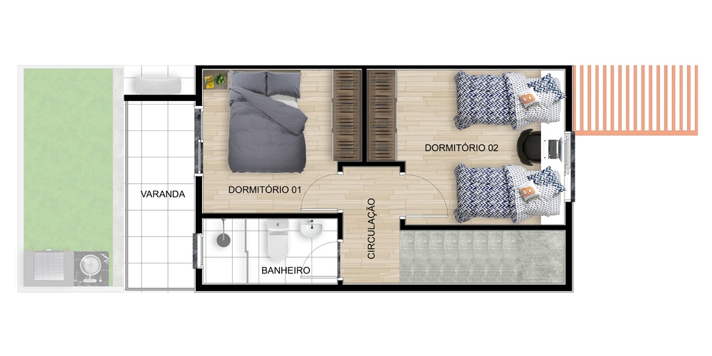 Planta tipo A - Superior