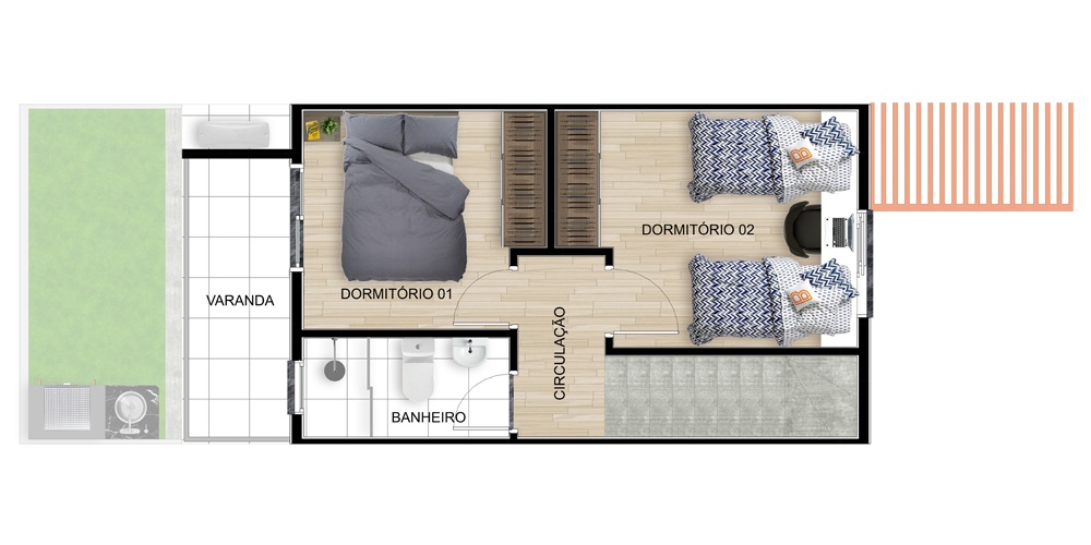 Planta tipo B - Superior