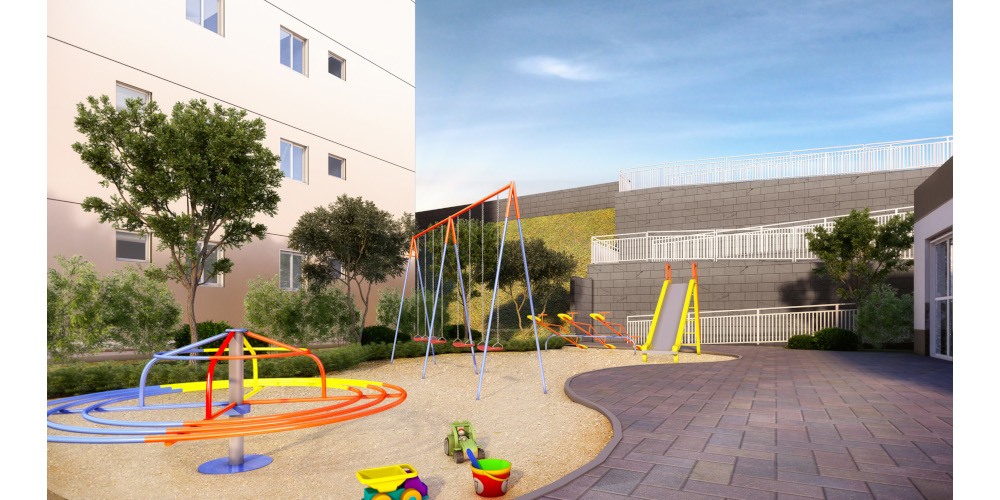 Perspectiva artística do playground