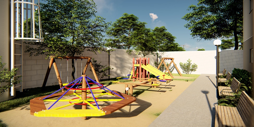 Perspectiva artística do playground