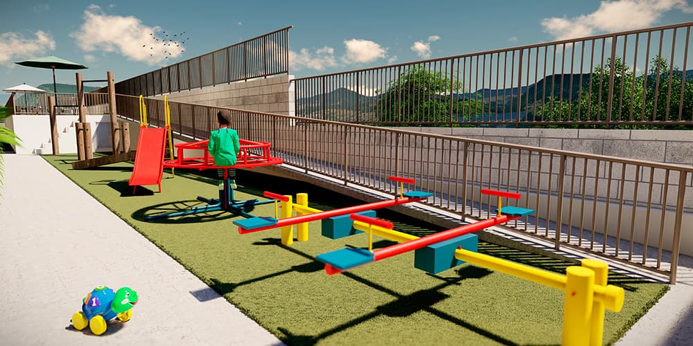 Perspectiva artística do playground