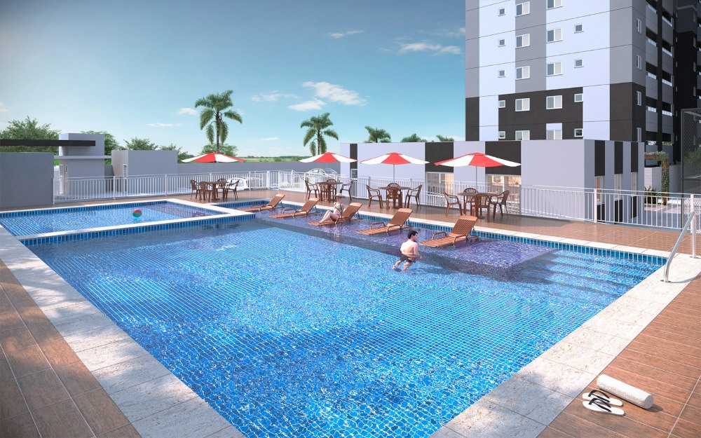 Perspectiva artística das Piscinas