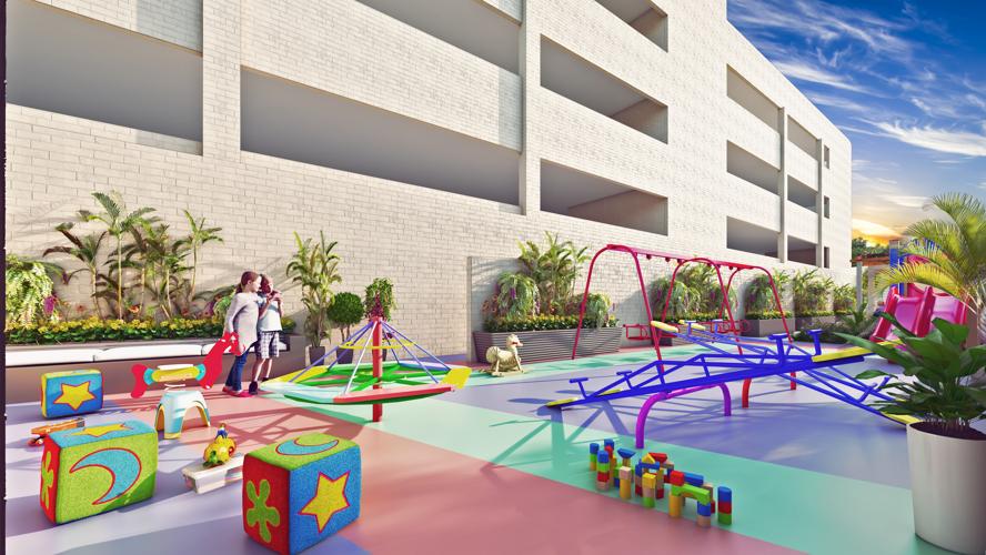Perspectiva artística do playground