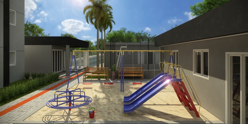 Perspectiva artística do playground