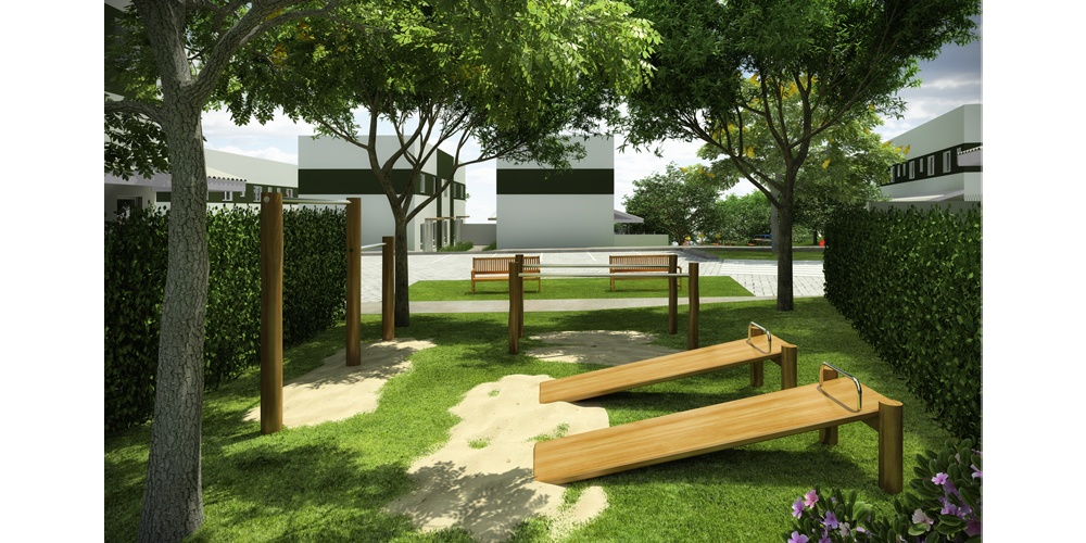 Perspectiva artística do fitness ao ar livre