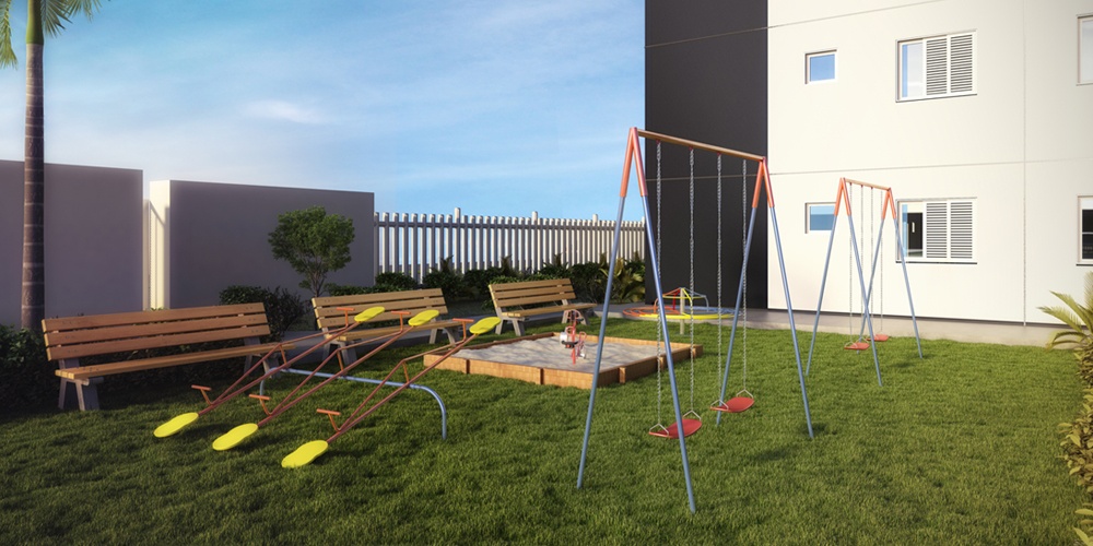 Perspectiva artística do playground