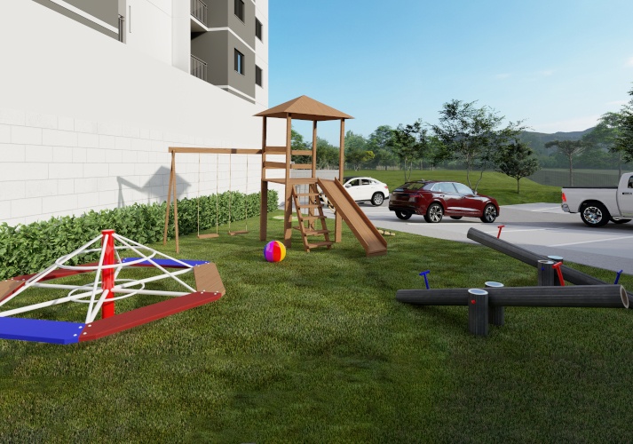 Perspectiva artística do playground