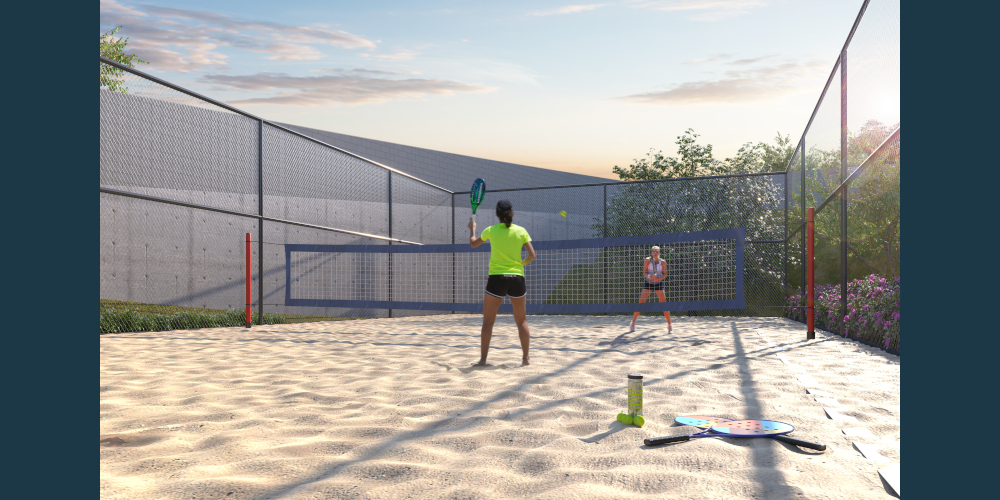 Perspectiva artística do beach tennis