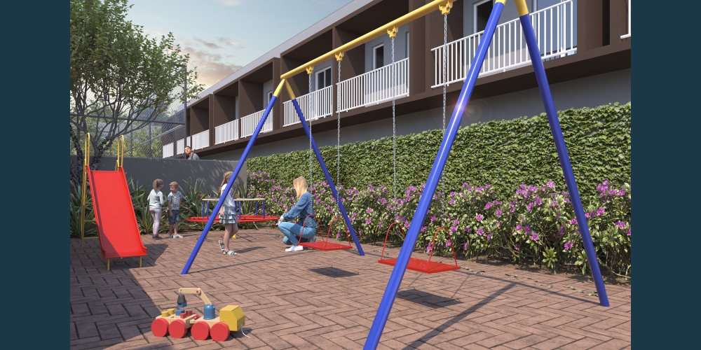 Perspectiva artística do playground